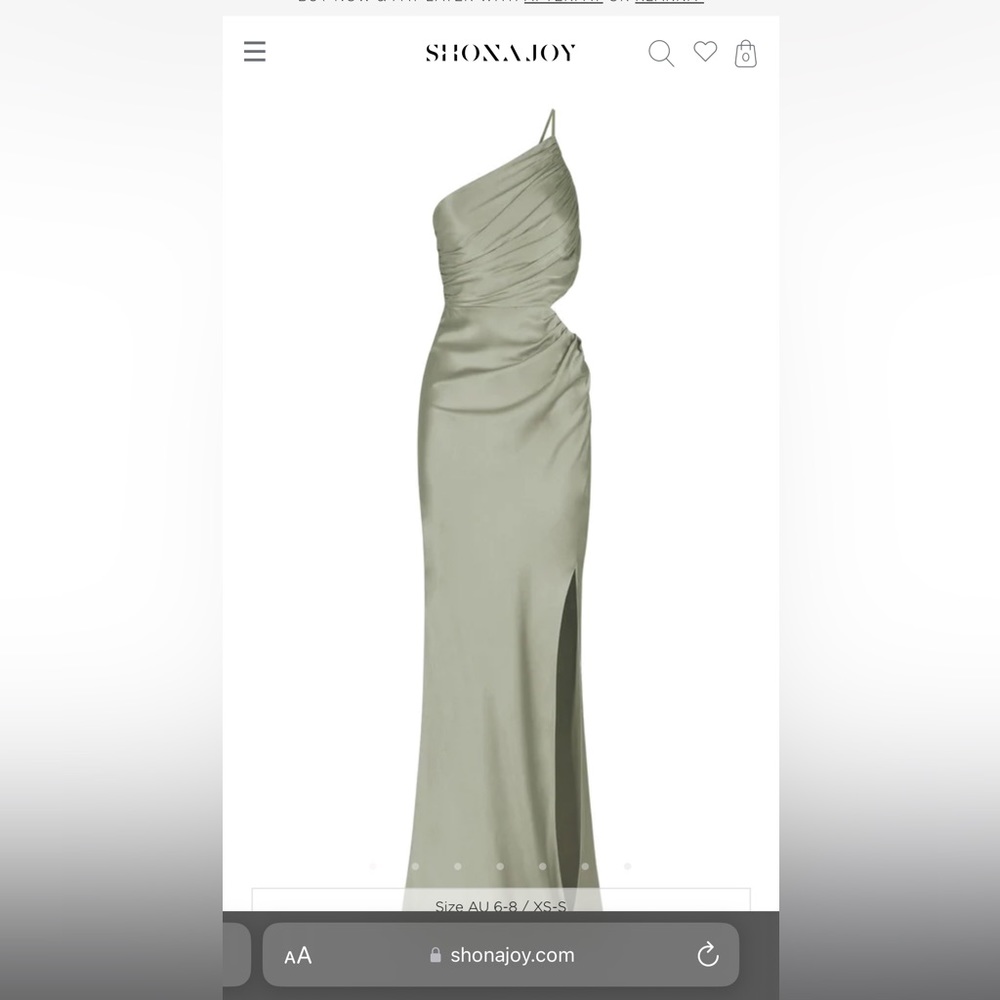 Shona Joy Olive Green One-Shoulder Maxi Dress